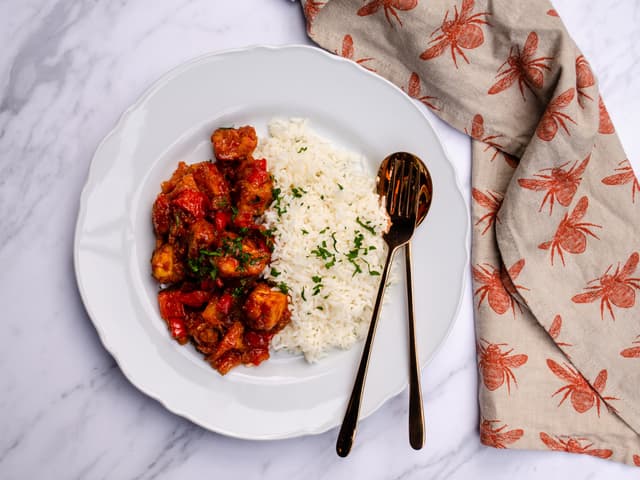 Sweet and Sour Tofu with Rice (VG/GF) (FROZEN)