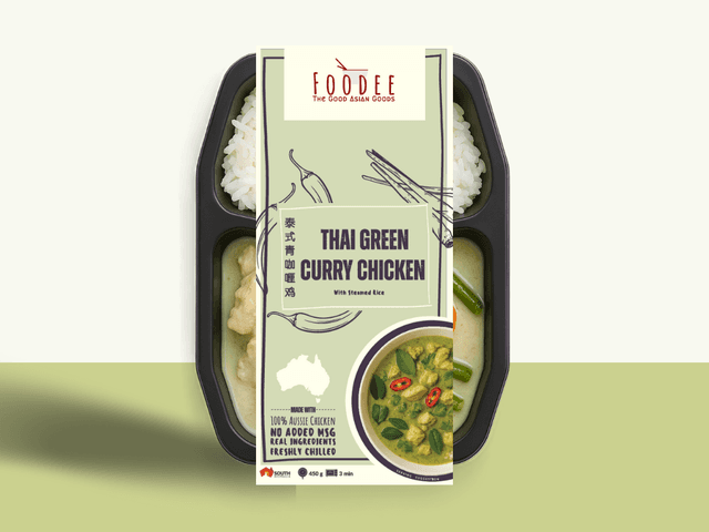 Thai Green Curry Chicken with Steamed Rice