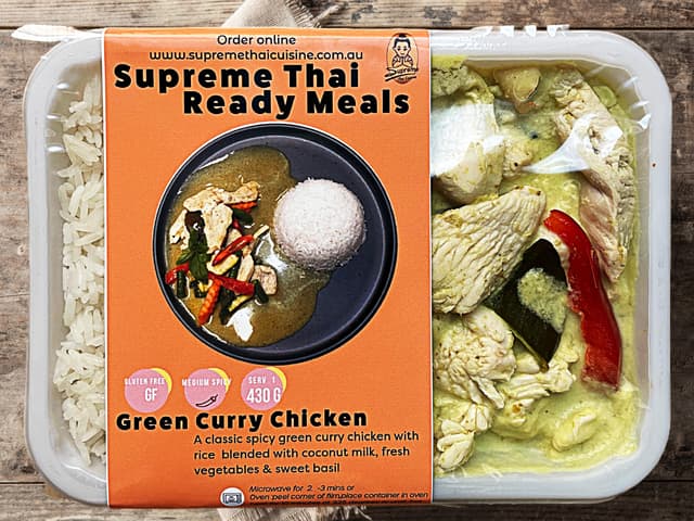 Green Curry Chicken on Rice