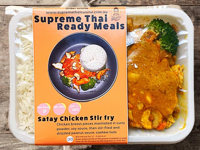 Satay Chicken Stir Fried on Rice