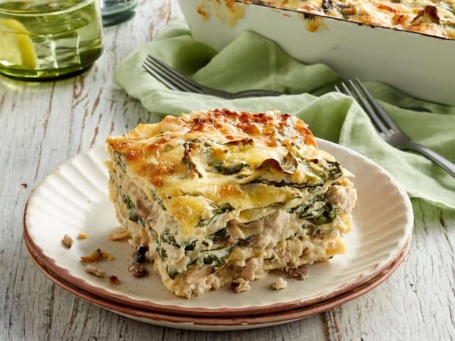 Chicken, Wild Mushroom & Spinach Lasagne